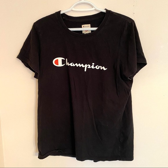 Black Champion Tee Size Large - Picture 5 of 7
